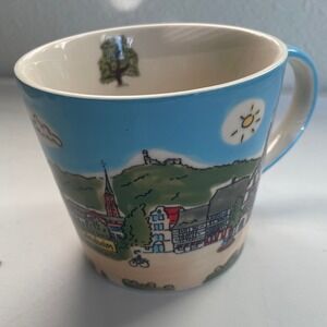 At Reggio Weinheim Germany Mug Cup Tea Coffee‎ Town Hand Painted Handmade